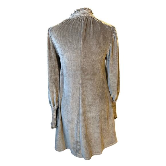 LoveRiche Tan Velvet Mini Dress Size S - Picture 3 of 8